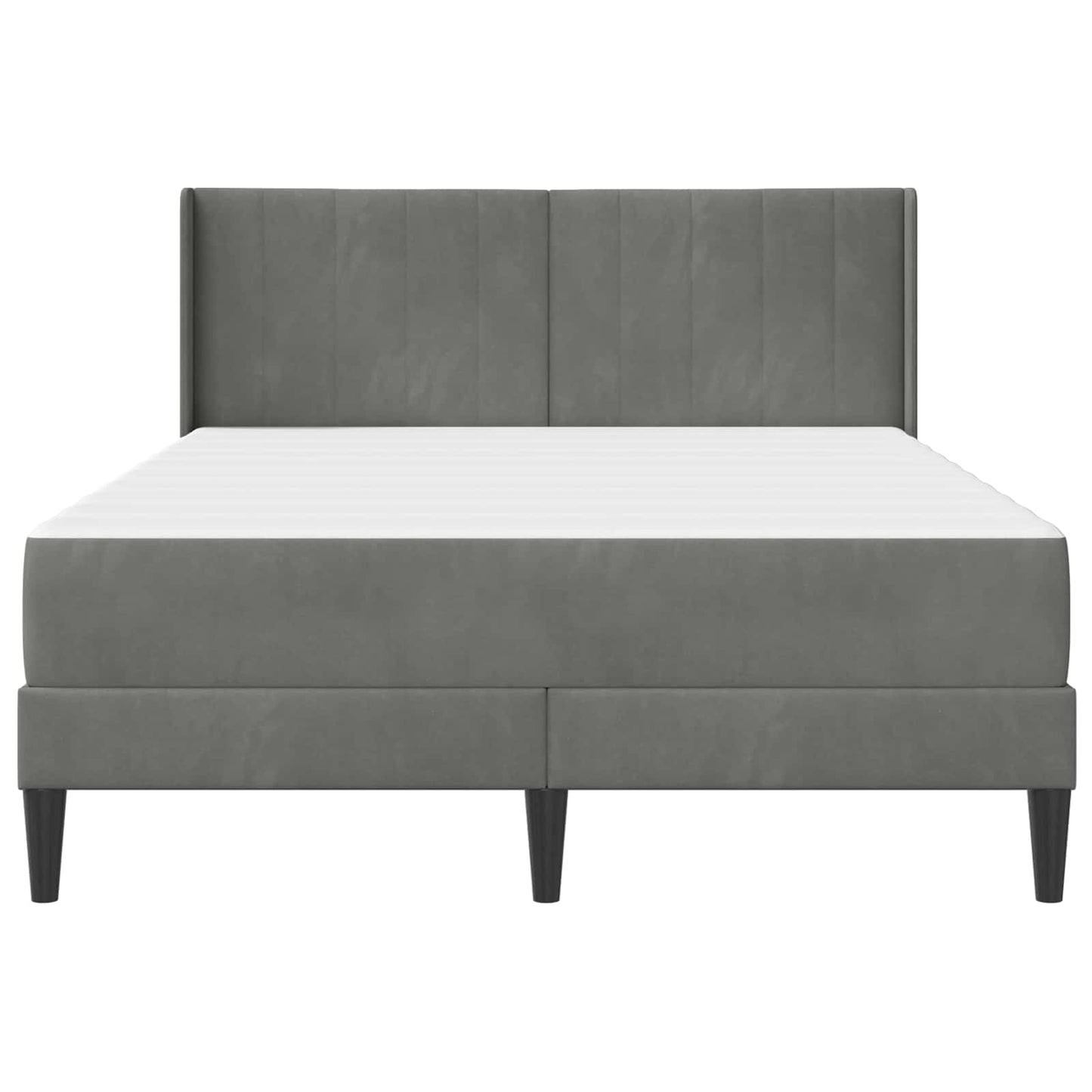Struttura letto con materasso Grigio Scuro 120 x 200 cm Velluto | homemem39