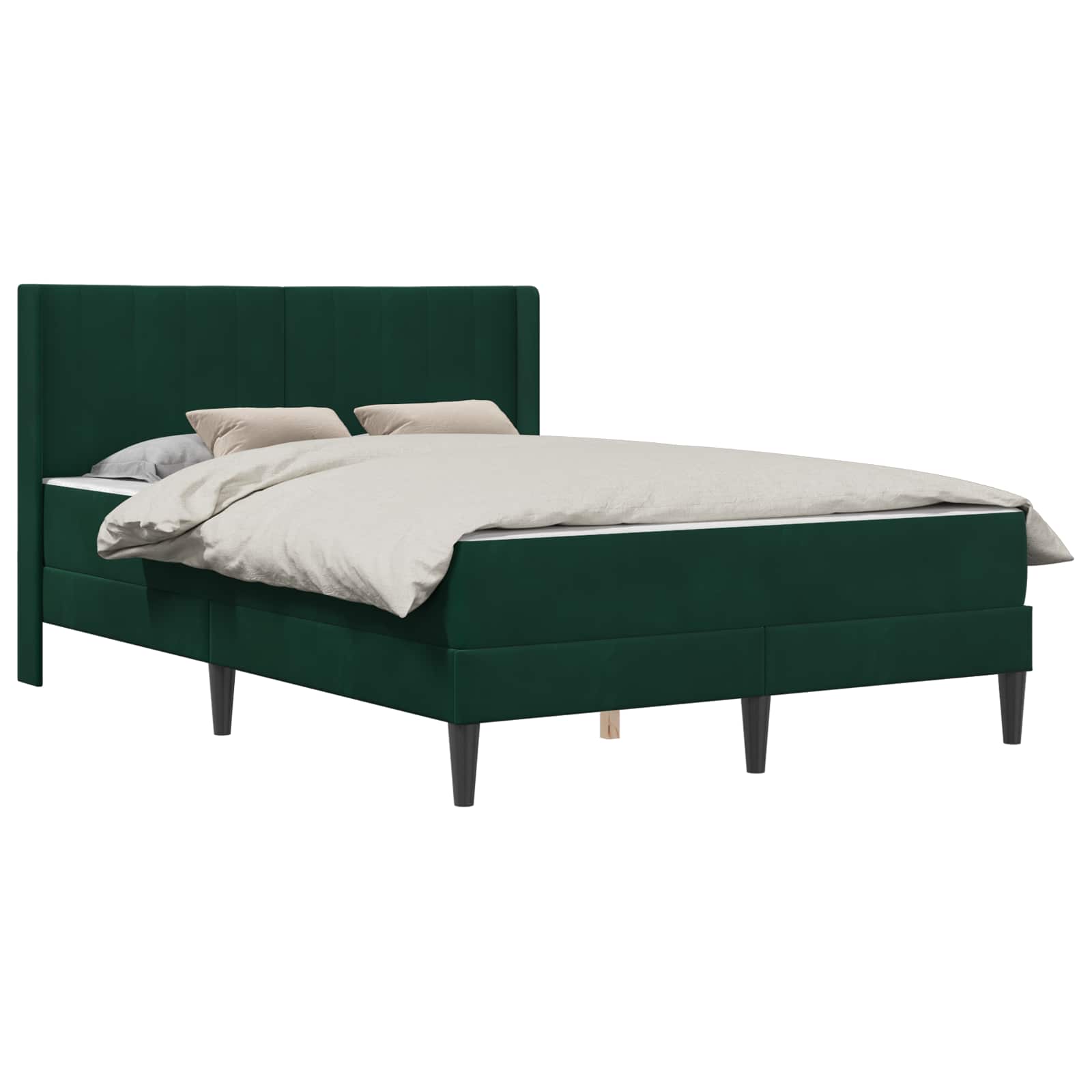 Struttura letto con materasso Verde Scuro 120 x 200 cm Velluto | homemem39