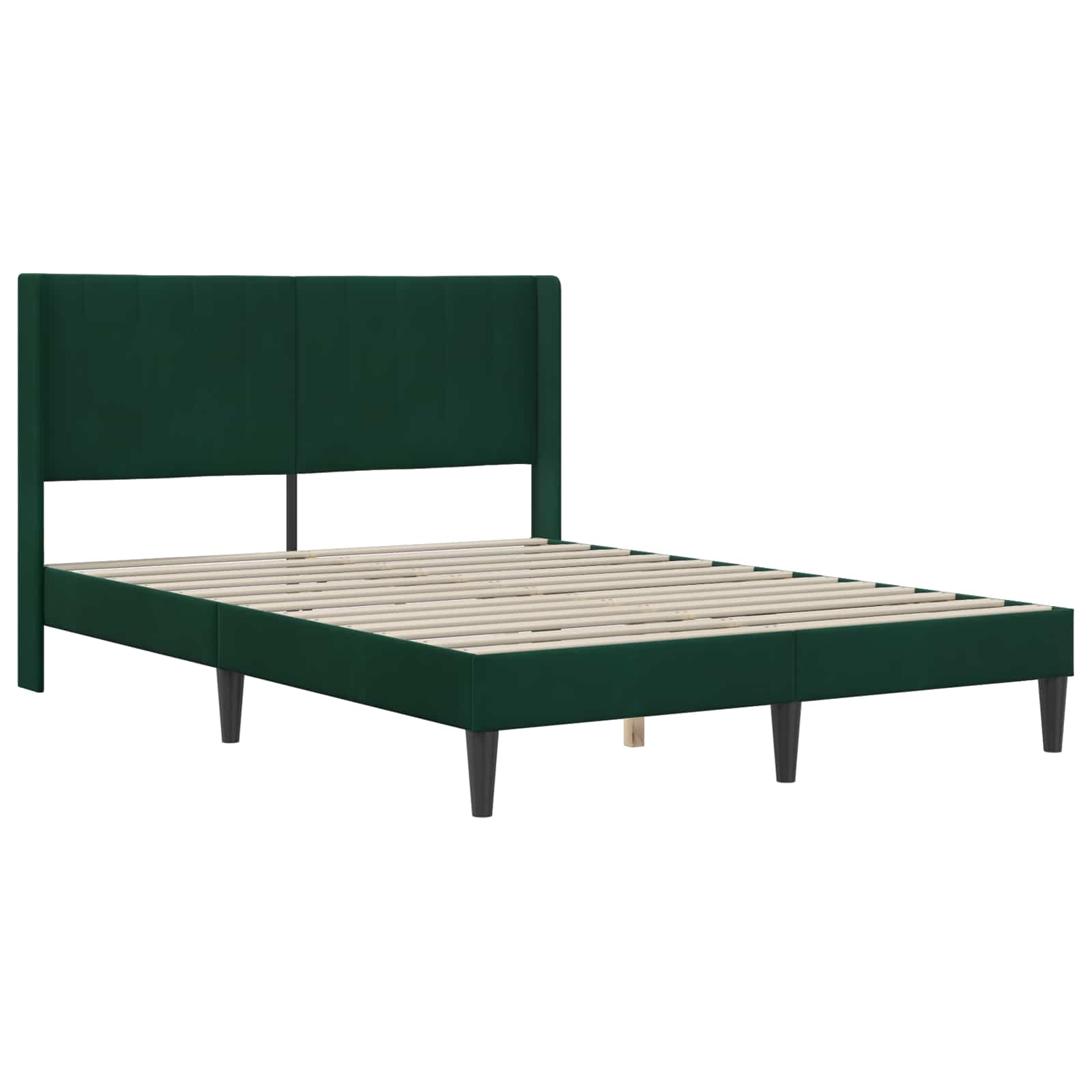Struttura letto con materasso Verde Scuro 120 x 200 cm Velluto | homemem39