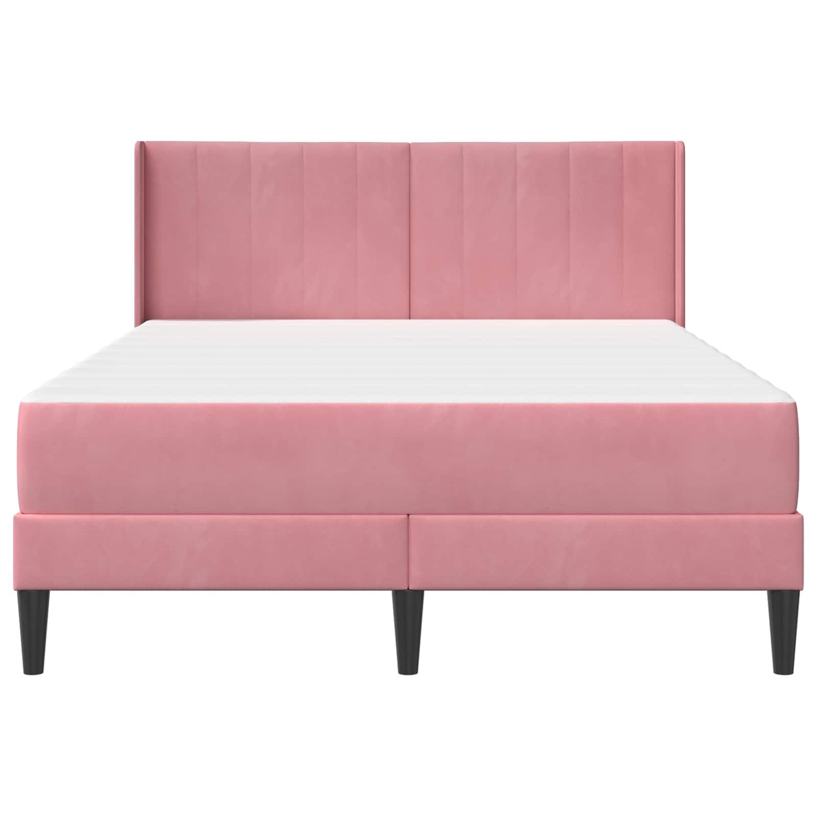Struttura letto con materasso Rosa 120 x 200 cm Velluto | homemem39