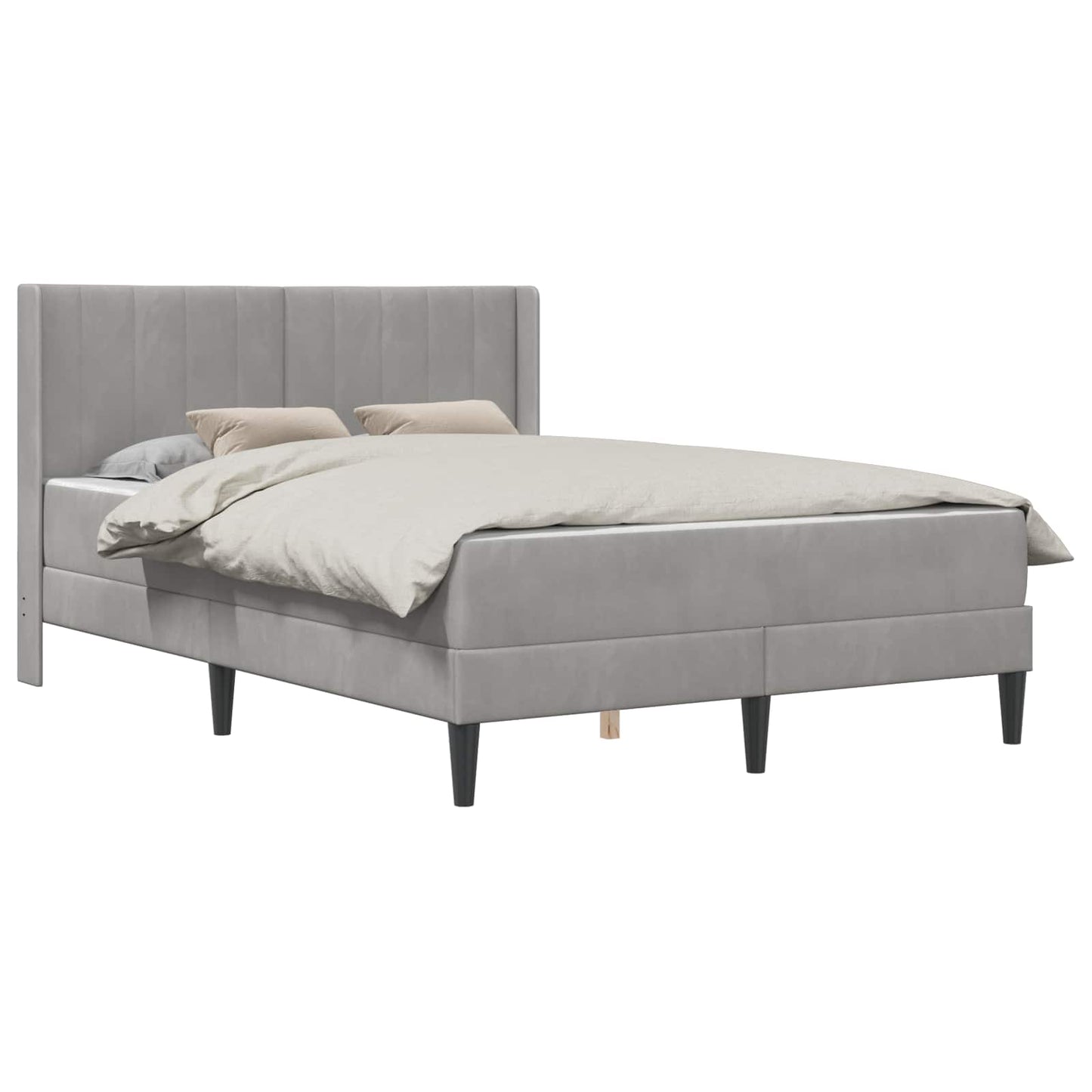 Struttura letto con materasso Grigio Chiaro 140 x 190 cm | homemem39
