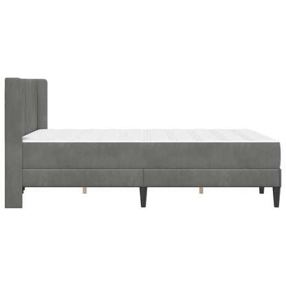 Struttura letto con materasso Grigio Scuro 140 x 190 cm Velluto | homemem39