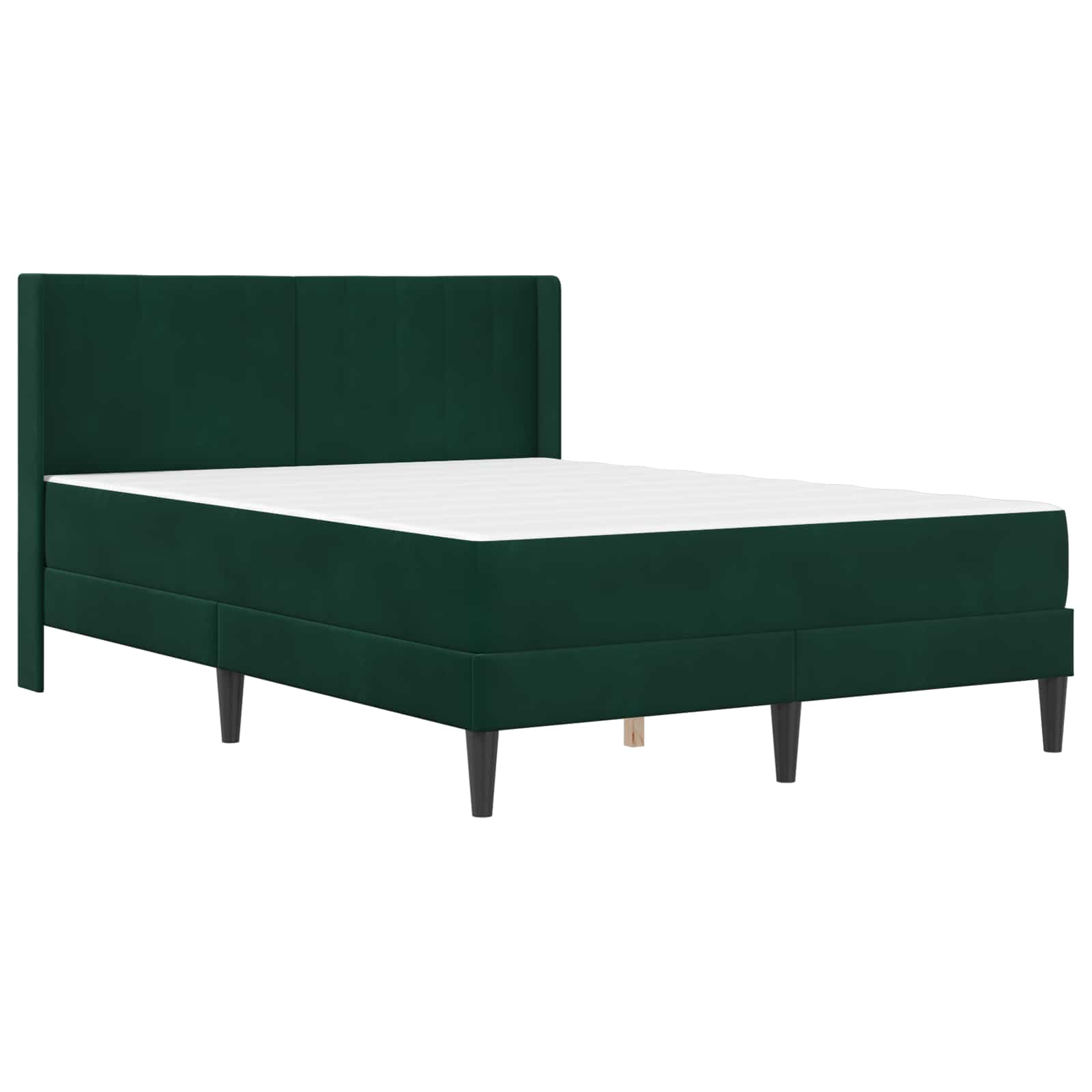 Struttura letto con materasso Verde Scuro 140 x 190 cm Velluto | homemem39
