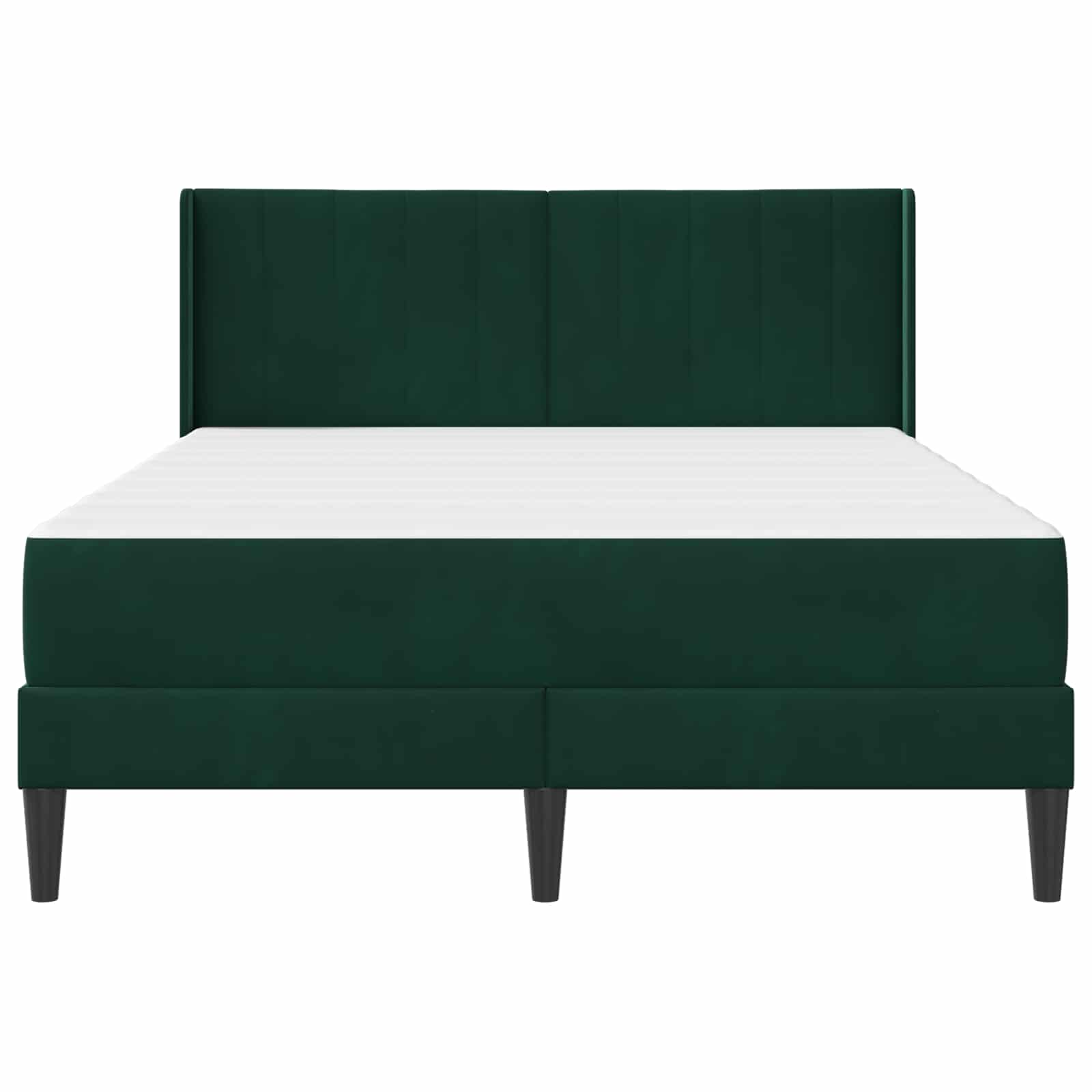 Struttura letto con materasso Verde Scuro 140 x 190 cm Velluto | homemem39