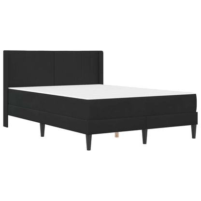 Struttura letto con materasso Nero 140 x 190 cm Velluto | homemem39