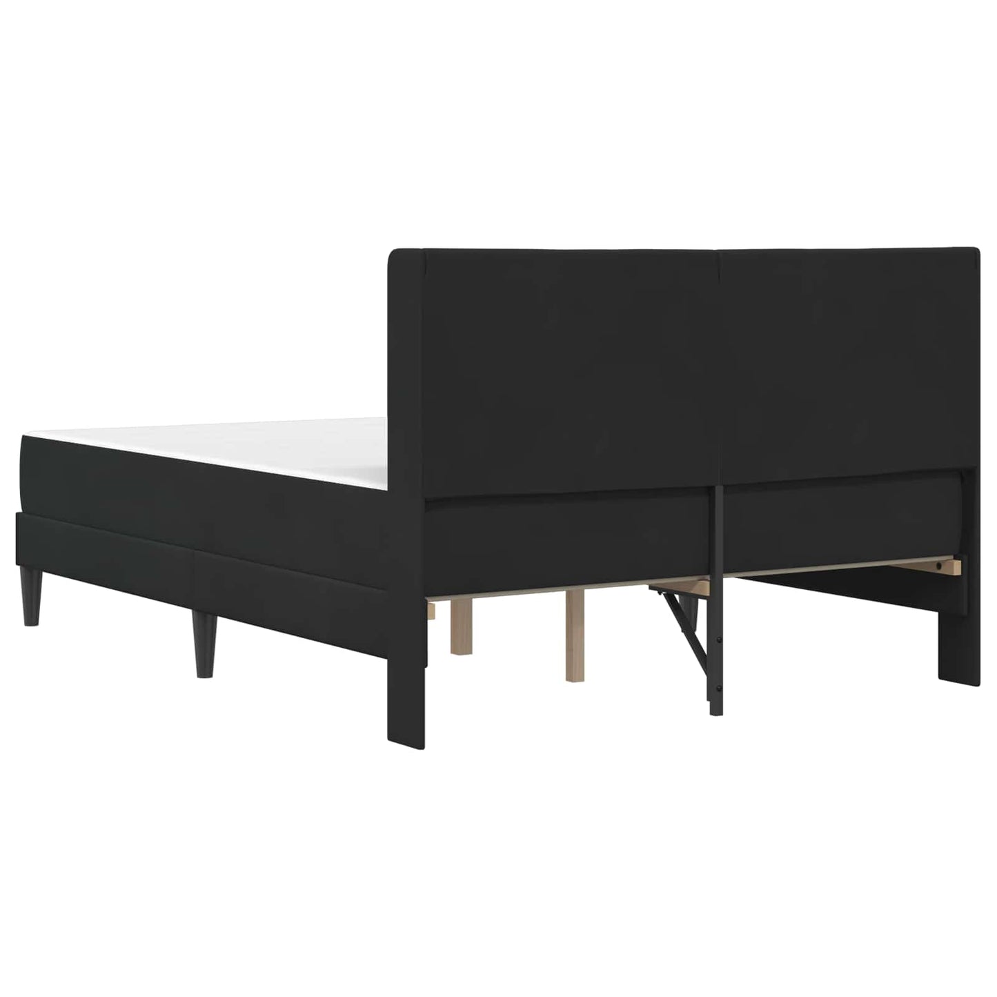Struttura letto con materasso Nero 140 x 190 cm Velluto | homemem39