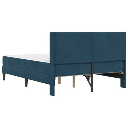 Struttura letto con materasso Blu 140 x 190 cm Velluto | homemem39