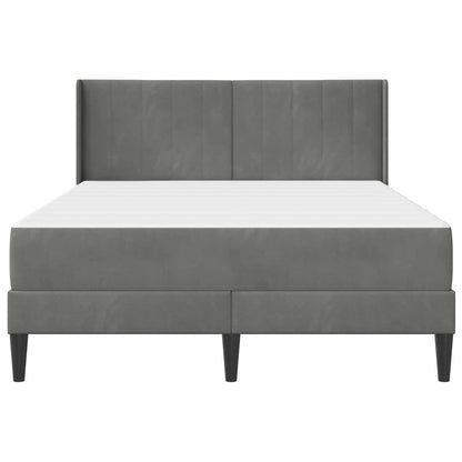 Struttura letto con materasso Grigio Scuro 140 x 200 cm Velluto | homemem39