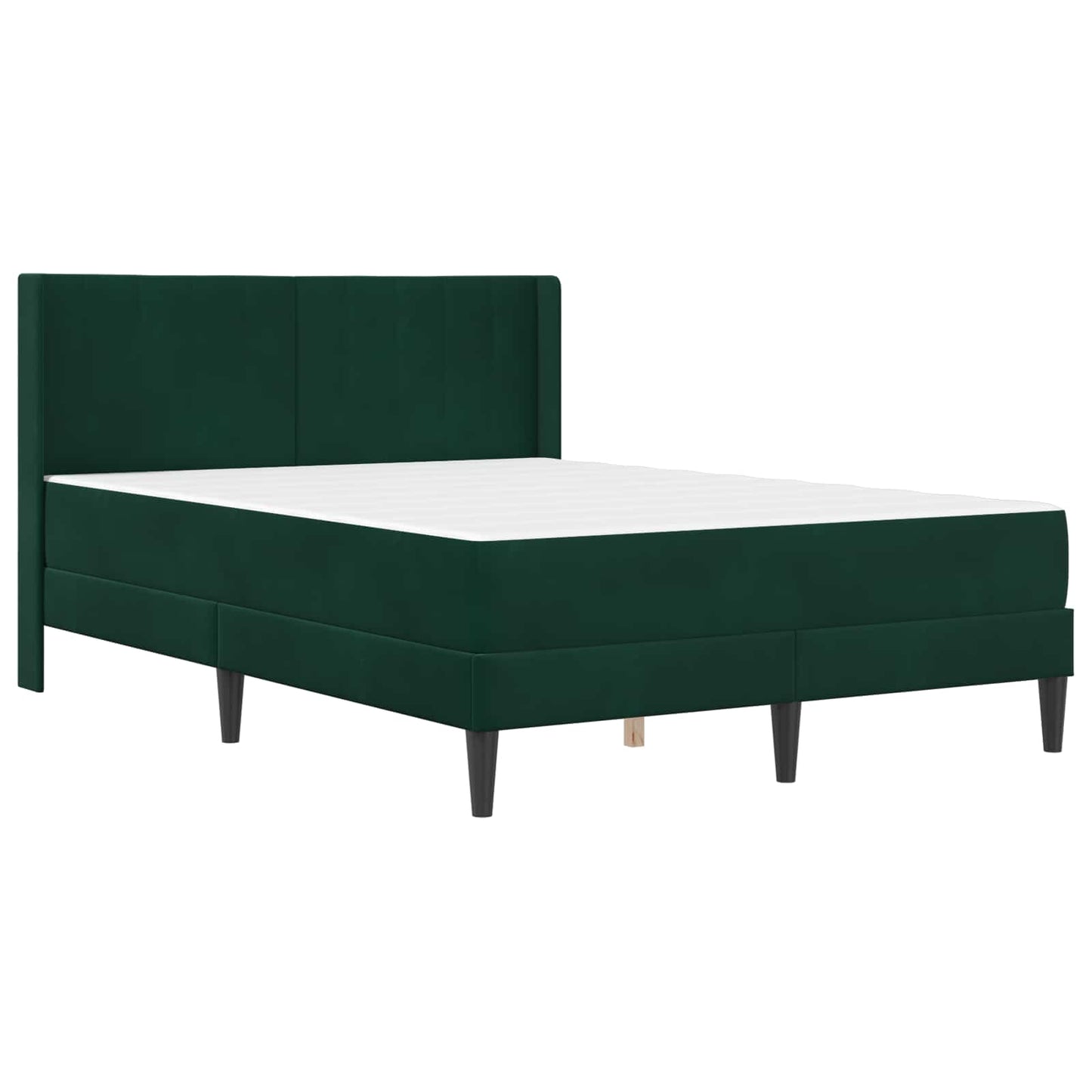 Struttura letto con materasso Verde Scuro 140 x 200 cm Velluto | homemem39