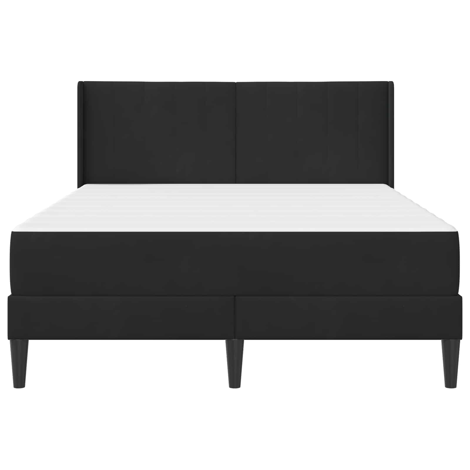 Struttura letto con materasso Nero 140 x 200 cm Velluto | homemem39