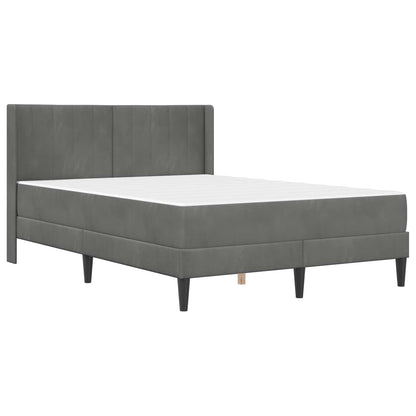 Struttura letto con materasso Grigio Scuro 160 x 200 cm Velluto | homemem39