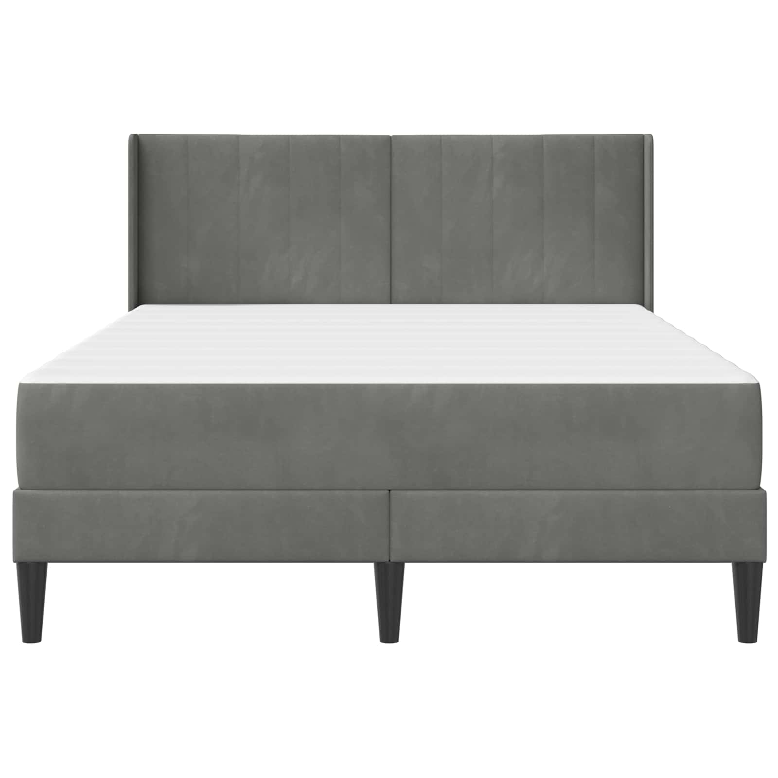 Struttura letto con materasso Grigio Scuro 160 x 200 cm Velluto | homemem39