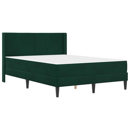 Struttura letto con materasso Verde Scuro 160 x 200 cm Velluto | homemem39