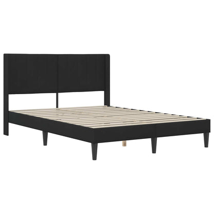 Struttura letto con materasso Nero 160 x 200 cm Velluto | homemem39