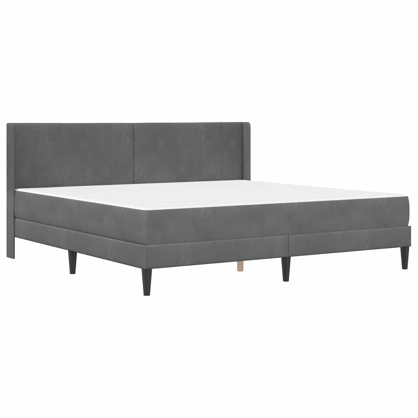 Struttura letto con materasso Grigio Scuro 180 x 200 cm Velluto | homemem39