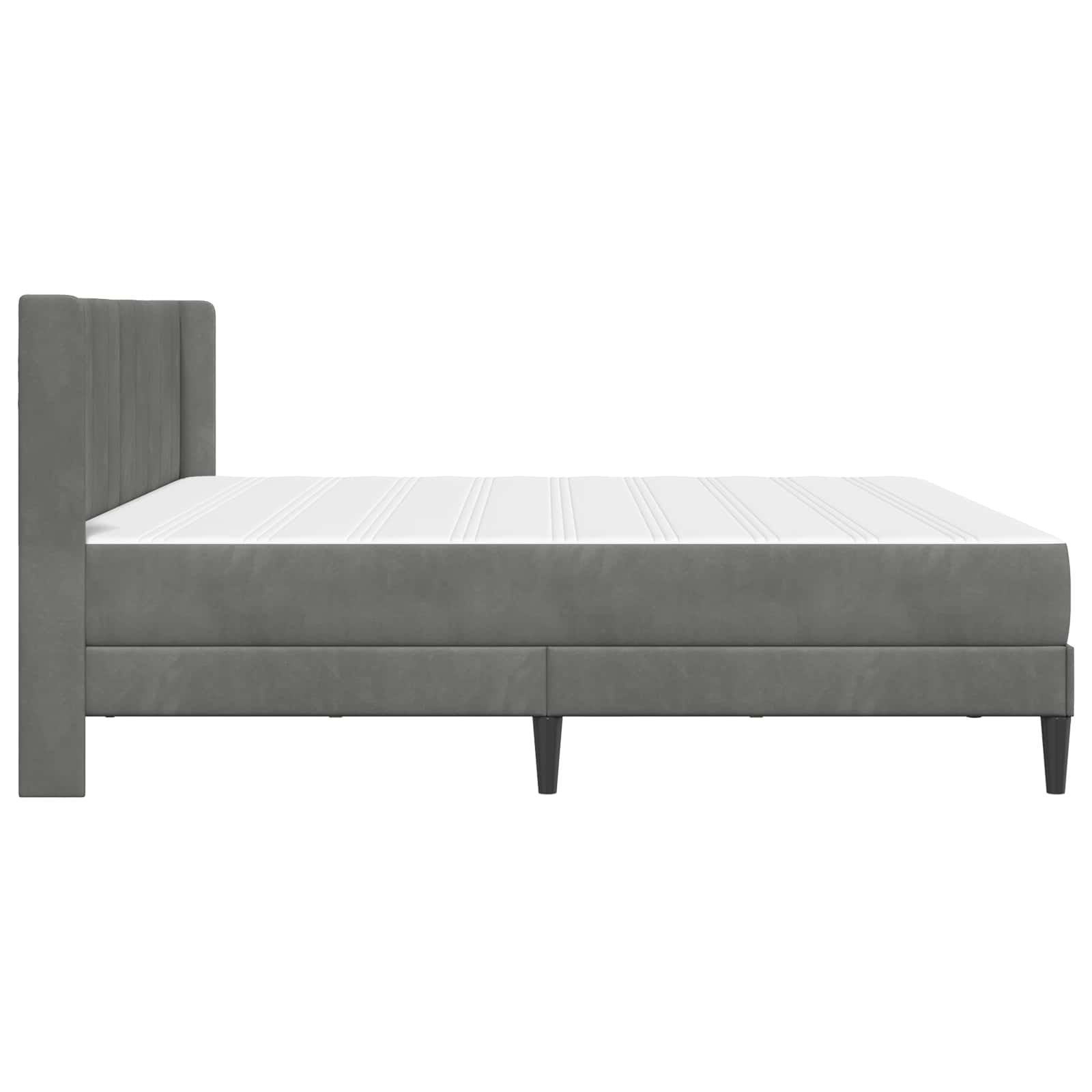 Struttura letto con materasso Grigio Scuro 180 x 200 cm Velluto | homemem39