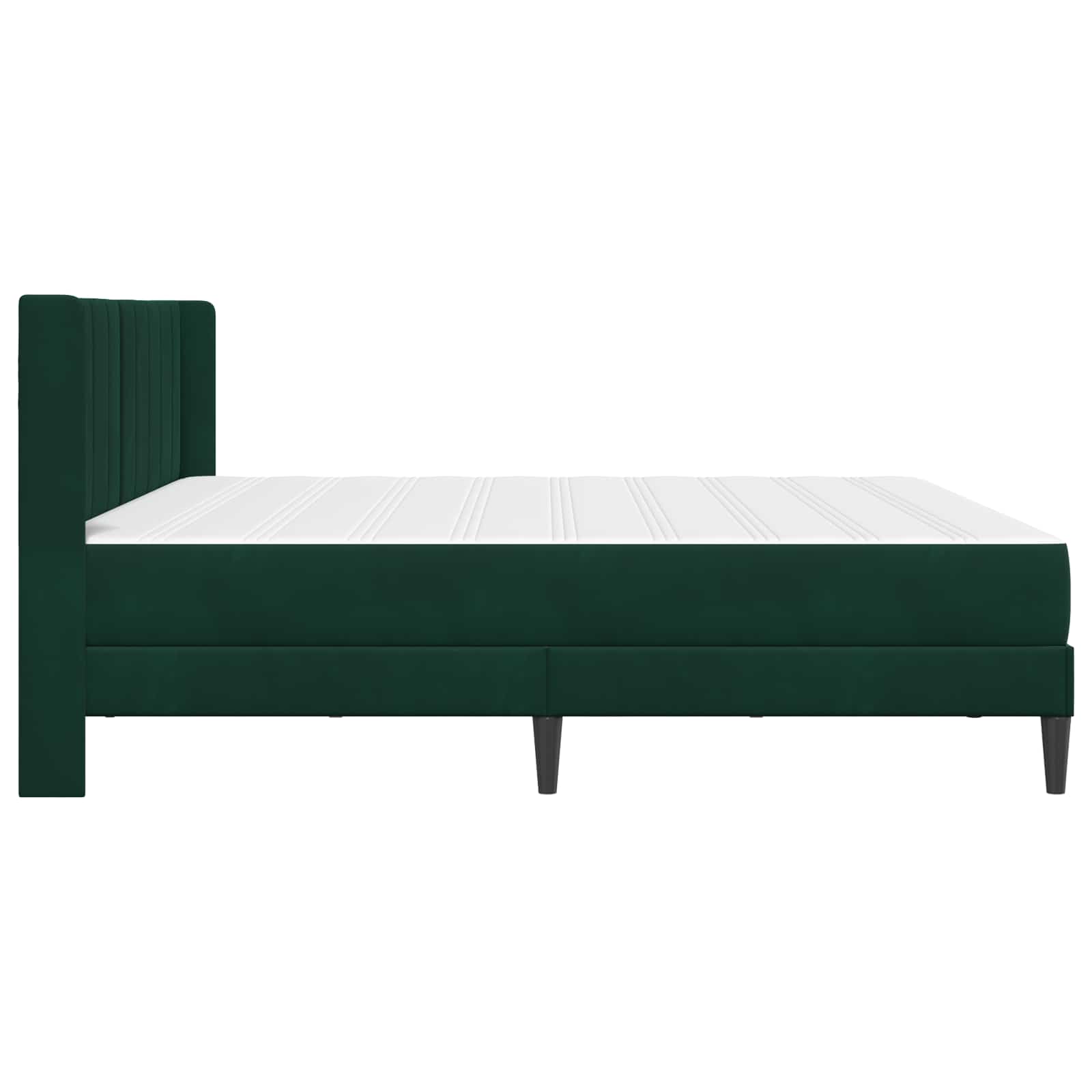 Struttura letto con materasso Verde Scuro 180 x 200 cm Velluto | homemem39