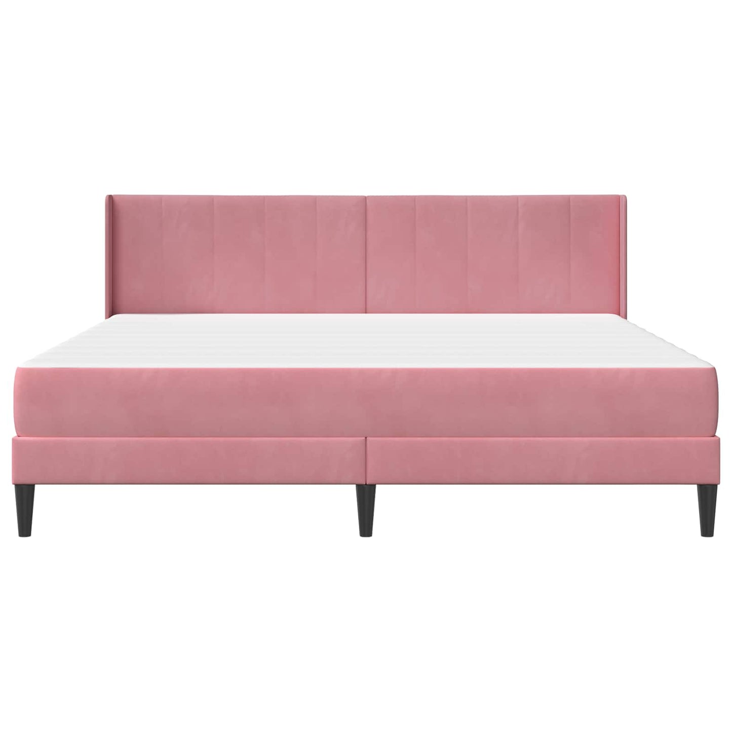 Struttura letto con materasso Rosa 180 x 200 cm Velluto | homemem39