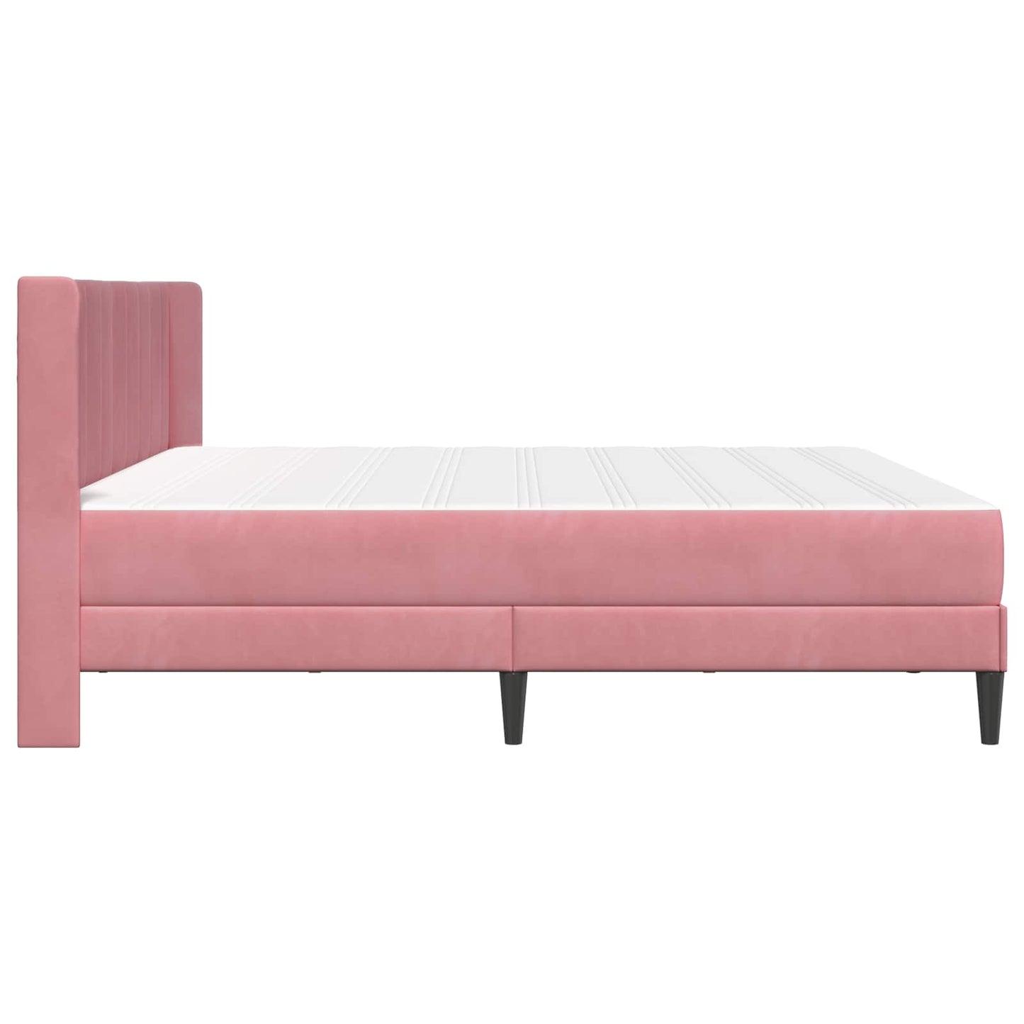Struttura letto con materasso Rosa 180 x 200 cm Velluto | homemem39