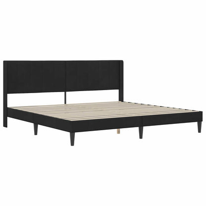 Struttura letto con materasso Nero 180 x 200 cm Velluto | homemem39