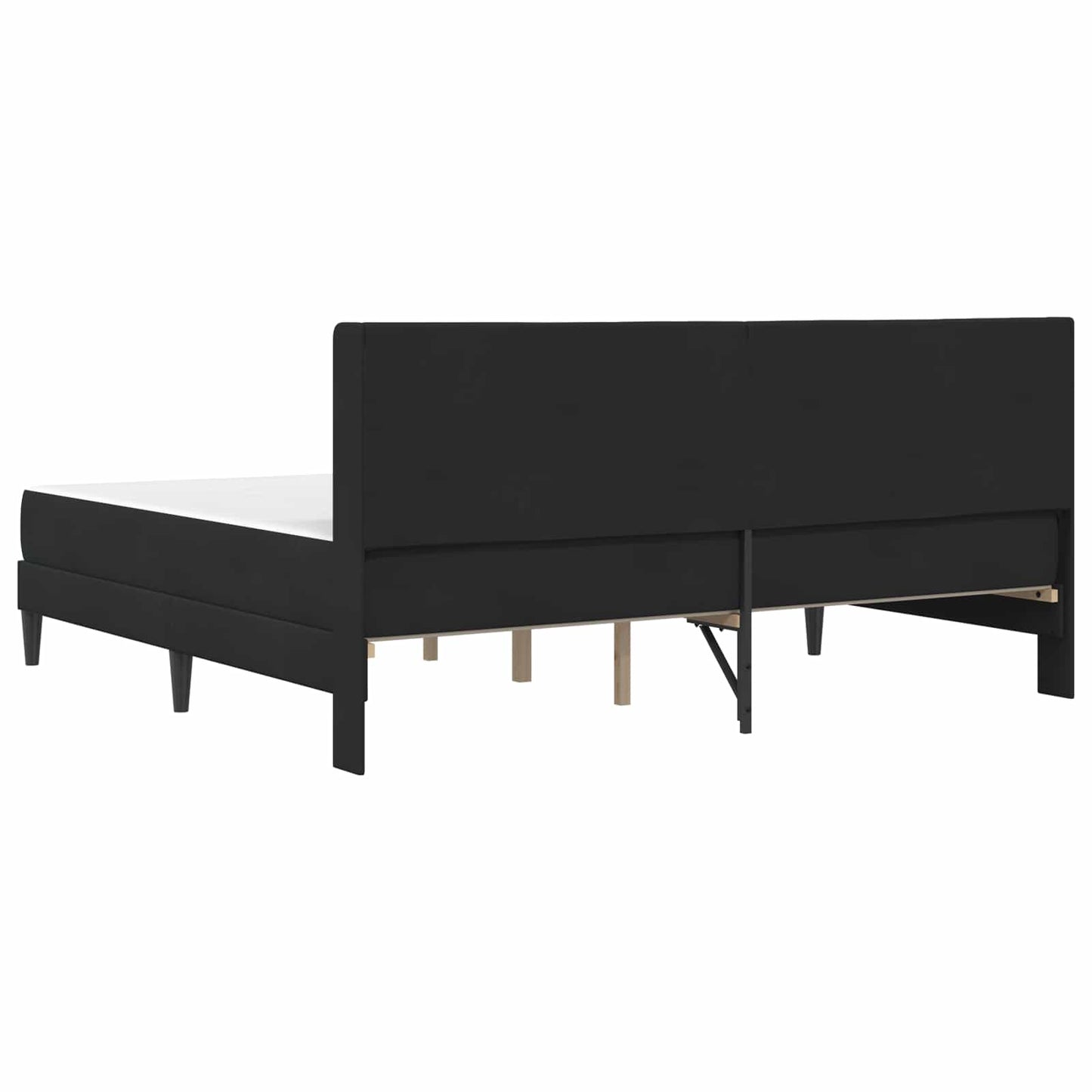 Struttura letto con materasso Nero 180 x 200 cm Velluto | homemem39