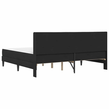 Struttura letto con materasso Nero 180 x 200 cm Velluto | homemem39
