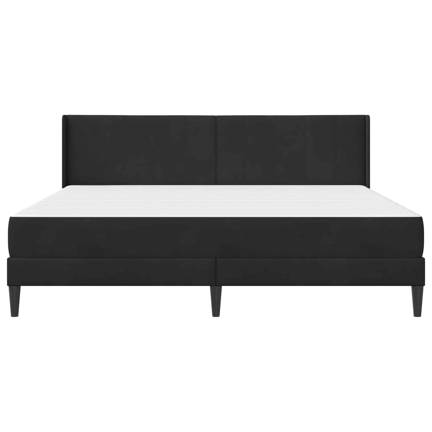 Struttura letto con materasso Nero 180 x 200 cm Velluto | homemem39