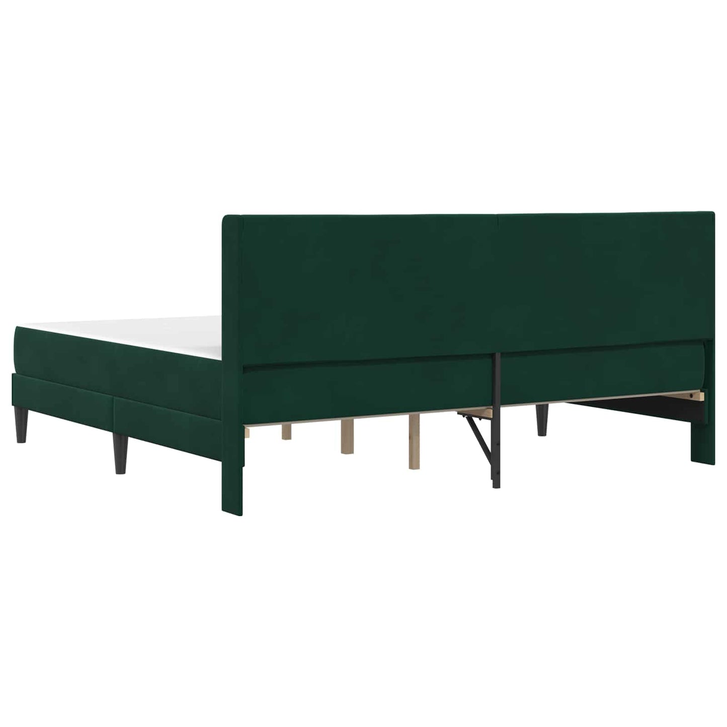 Struttura letto con materasso Verde Scuro 200 x 200 cm Velluto | homemem39