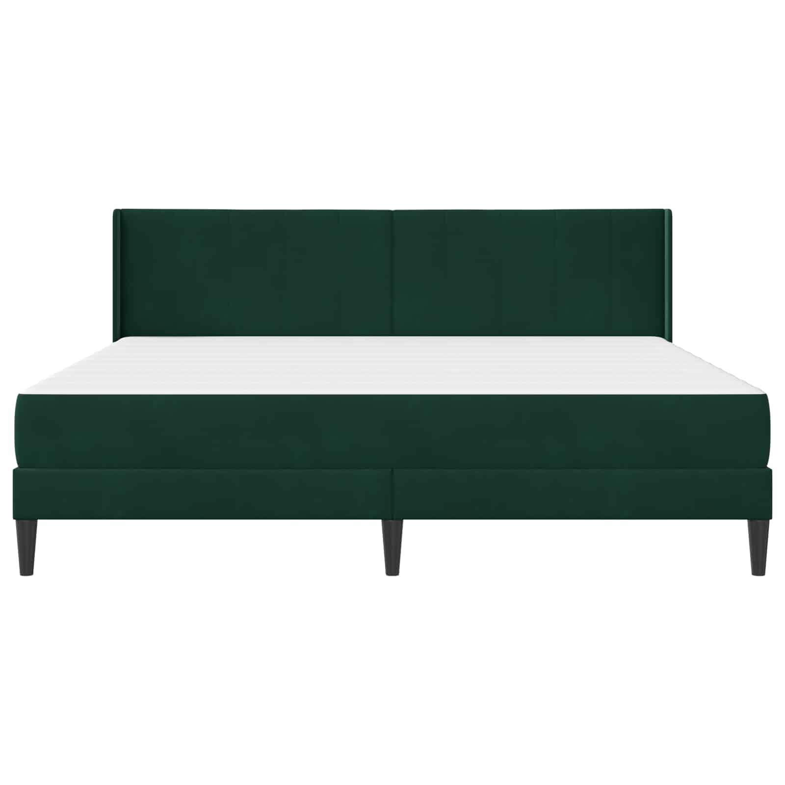 Struttura letto con materasso Verde Scuro 200 x 200 cm Velluto | homemem39