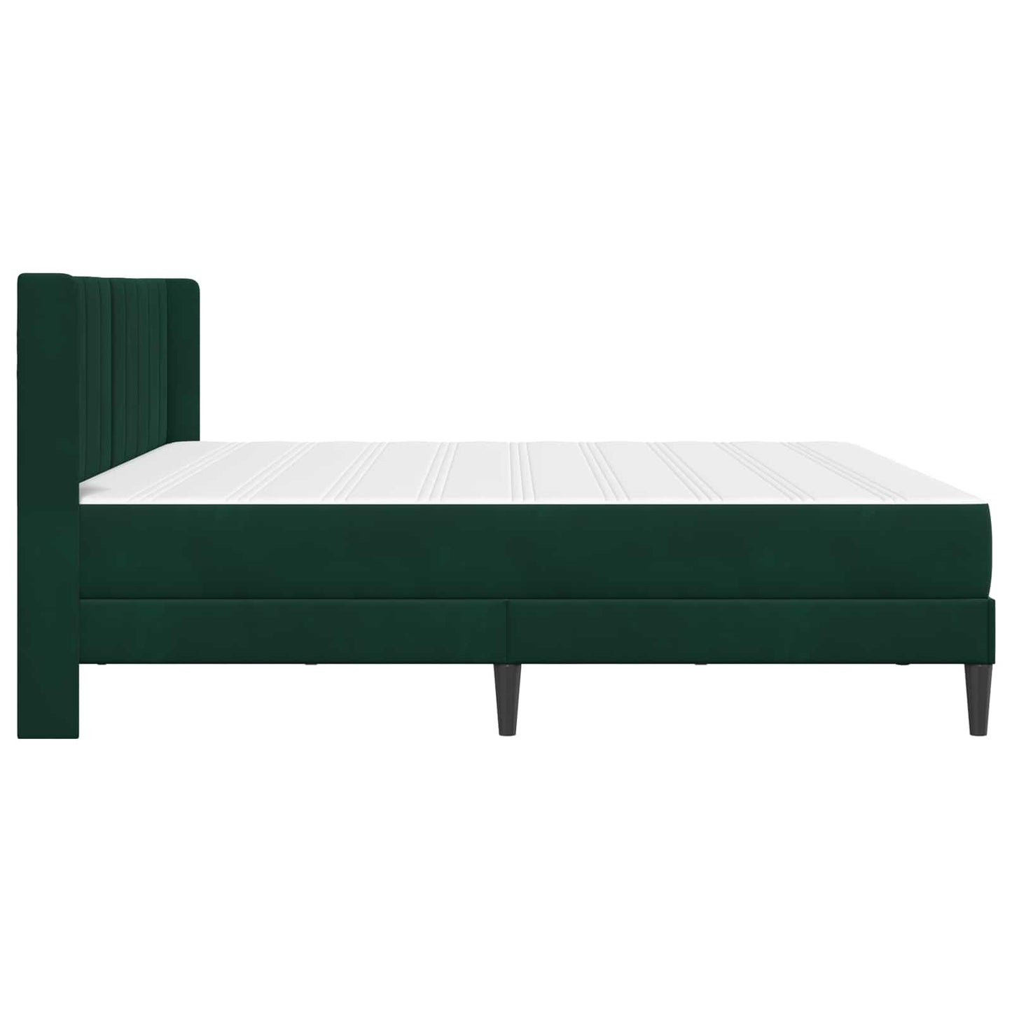 Struttura letto con materasso Verde Scuro 200 x 200 cm Velluto | homemem39