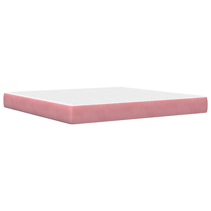 Struttura letto con materasso Rosa 200 x 200 cm Velluto | homemem39