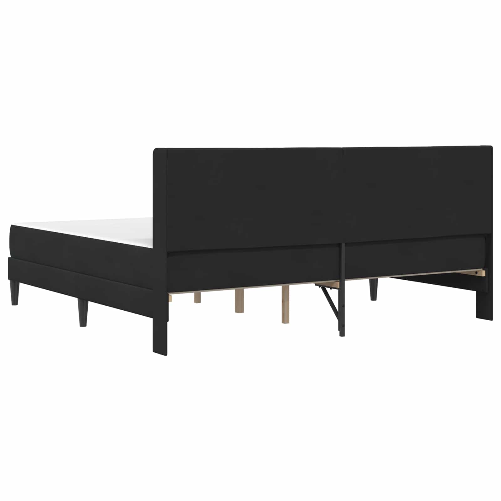 Struttura letto con materasso Nero 200 x 200 cm Velluto | homemem39
