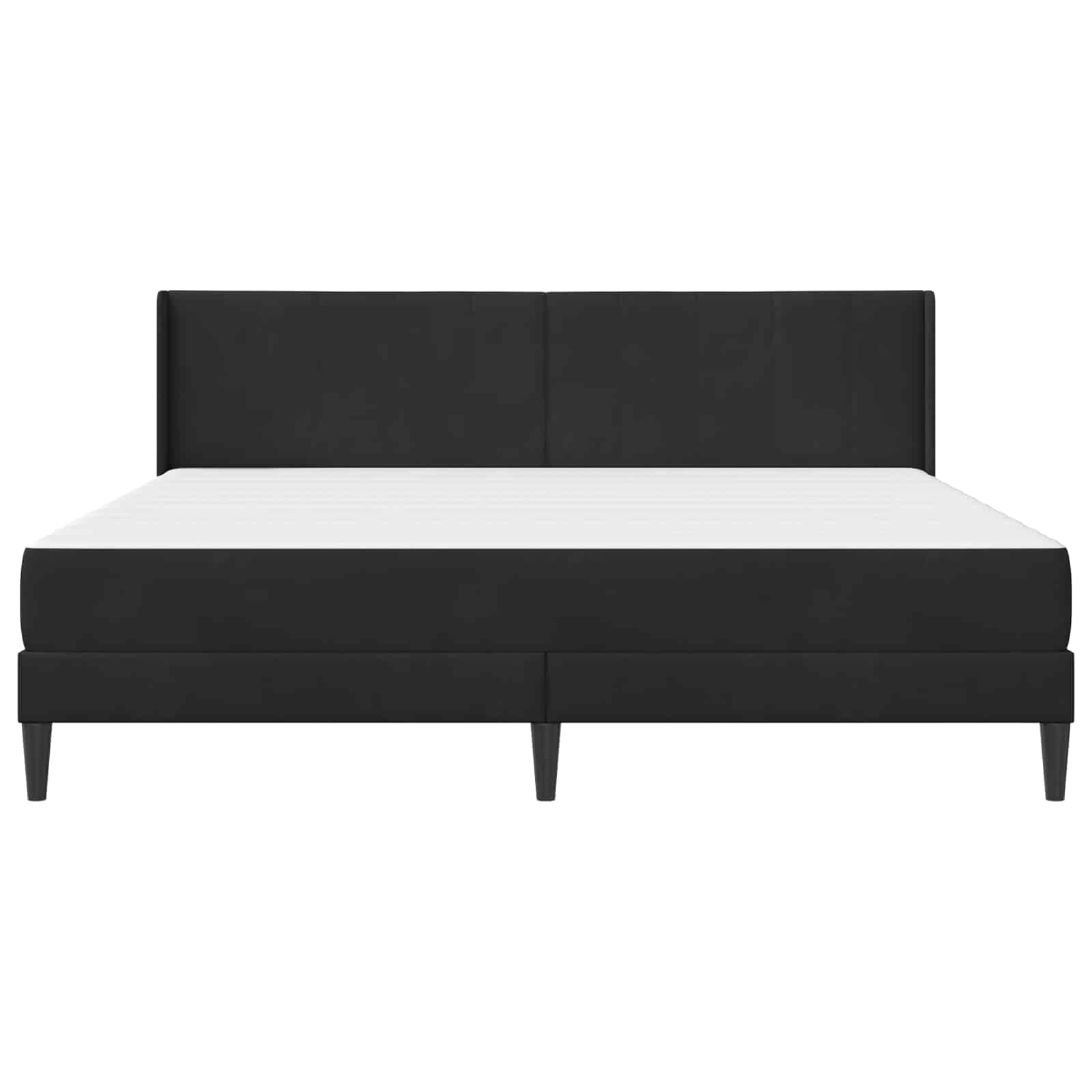 Struttura letto con materasso Nero 200 x 200 cm Velluto | homemem39