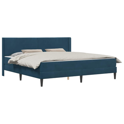 Struttura letto con materasso Blu 200 x 200 cm Velluto | homemem39