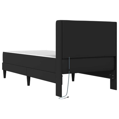 Struttura letto con materasso Nero 90 x 190 cm Similpelle | homemem39