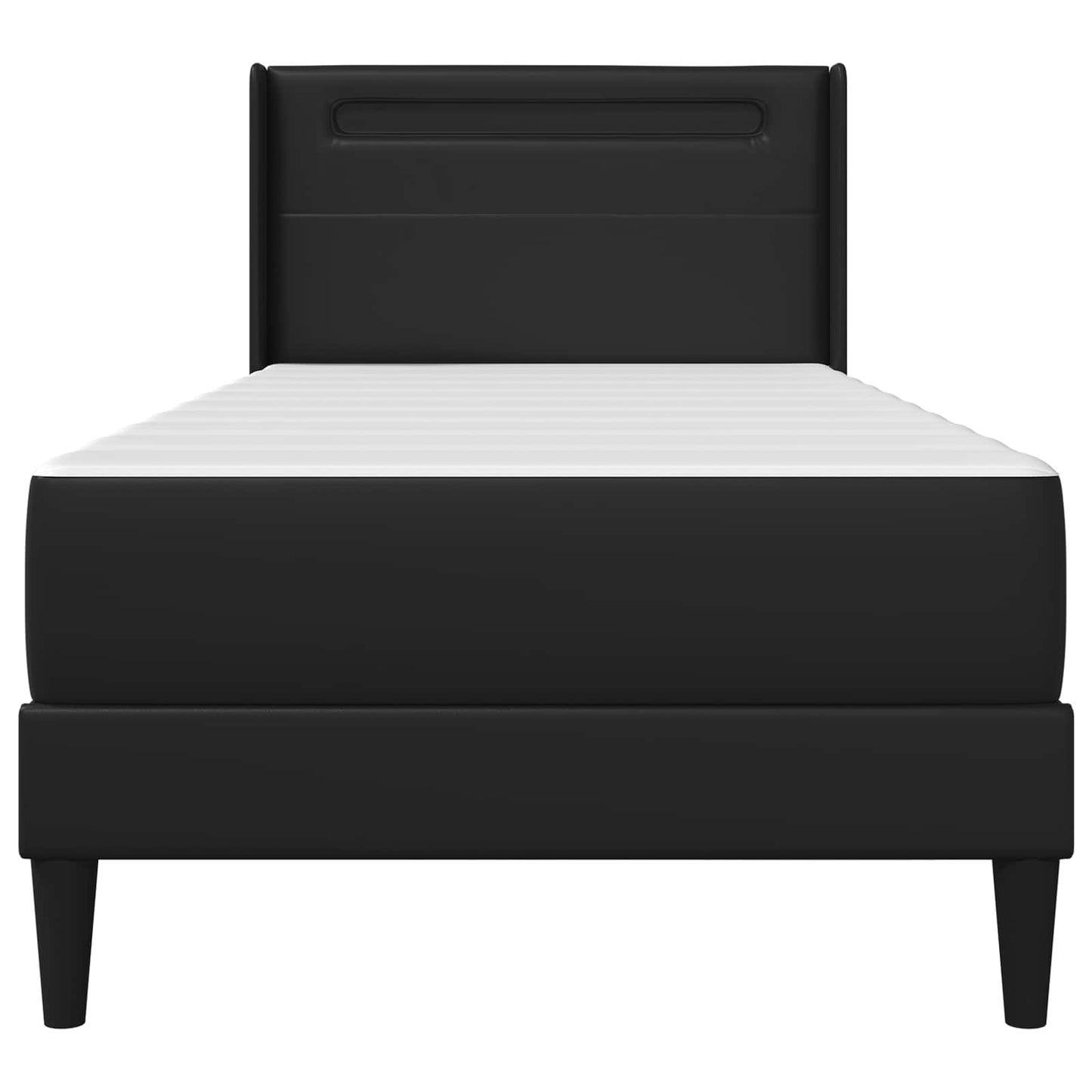Struttura letto con materasso Nero 90 x 190 cm Similpelle | homemem39
