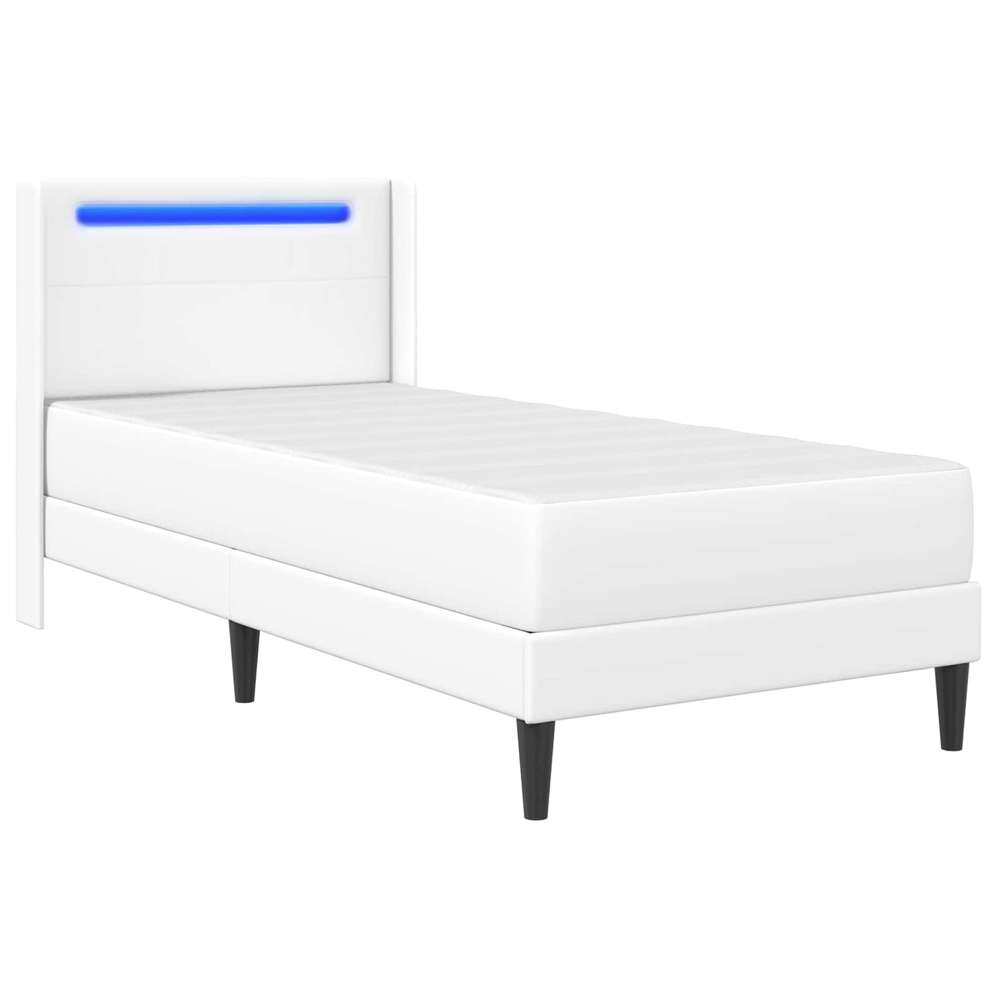 Struttura letto con materasso Bianco 90 x 190 cm Similpelle | homemem39