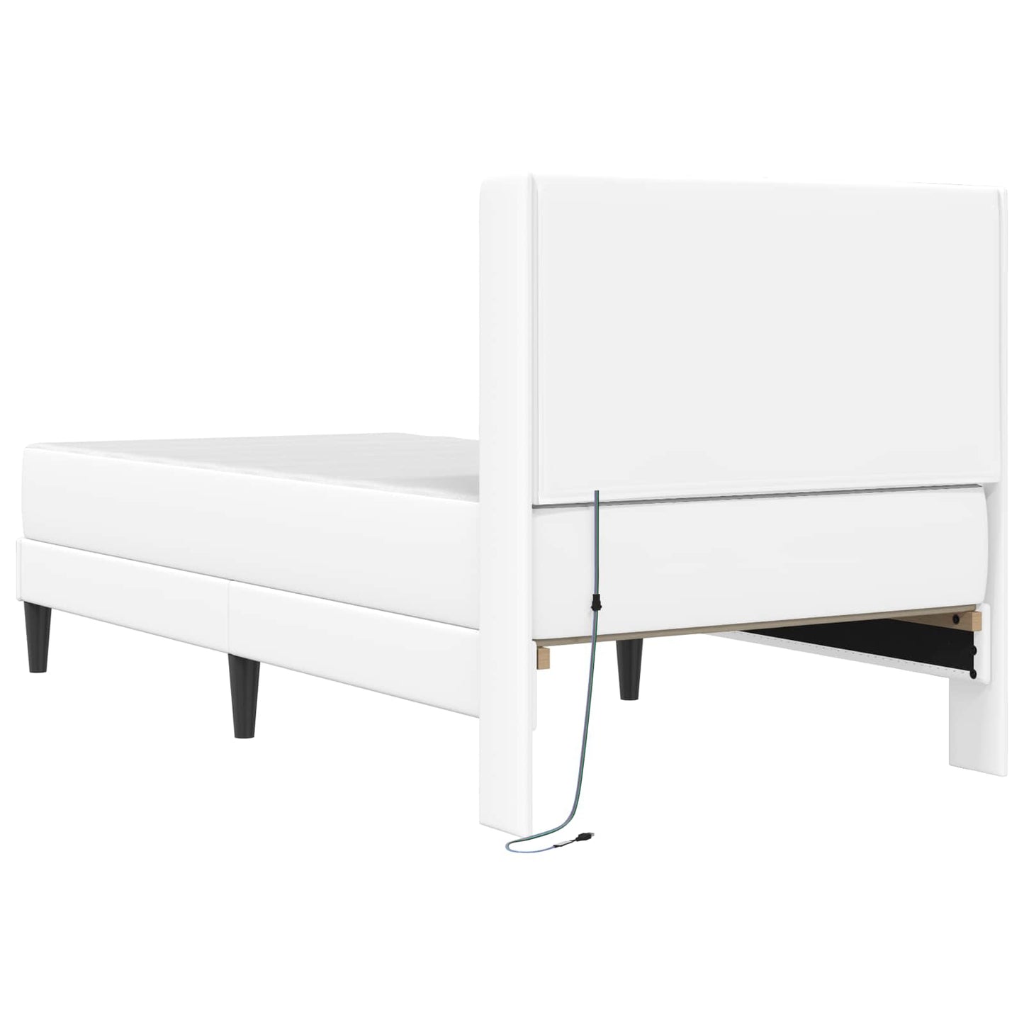 Struttura letto con materasso Bianco 90 x 190 cm Similpelle | homemem39