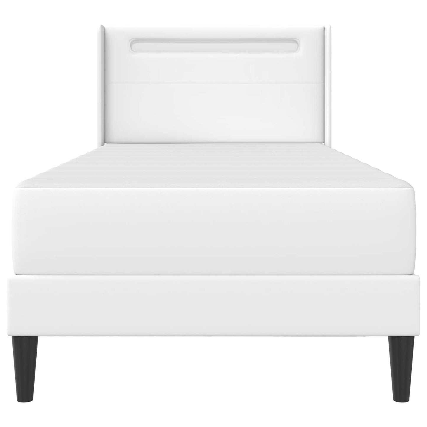 Struttura letto con materasso Bianco 90 x 190 cm Similpelle | homemem39