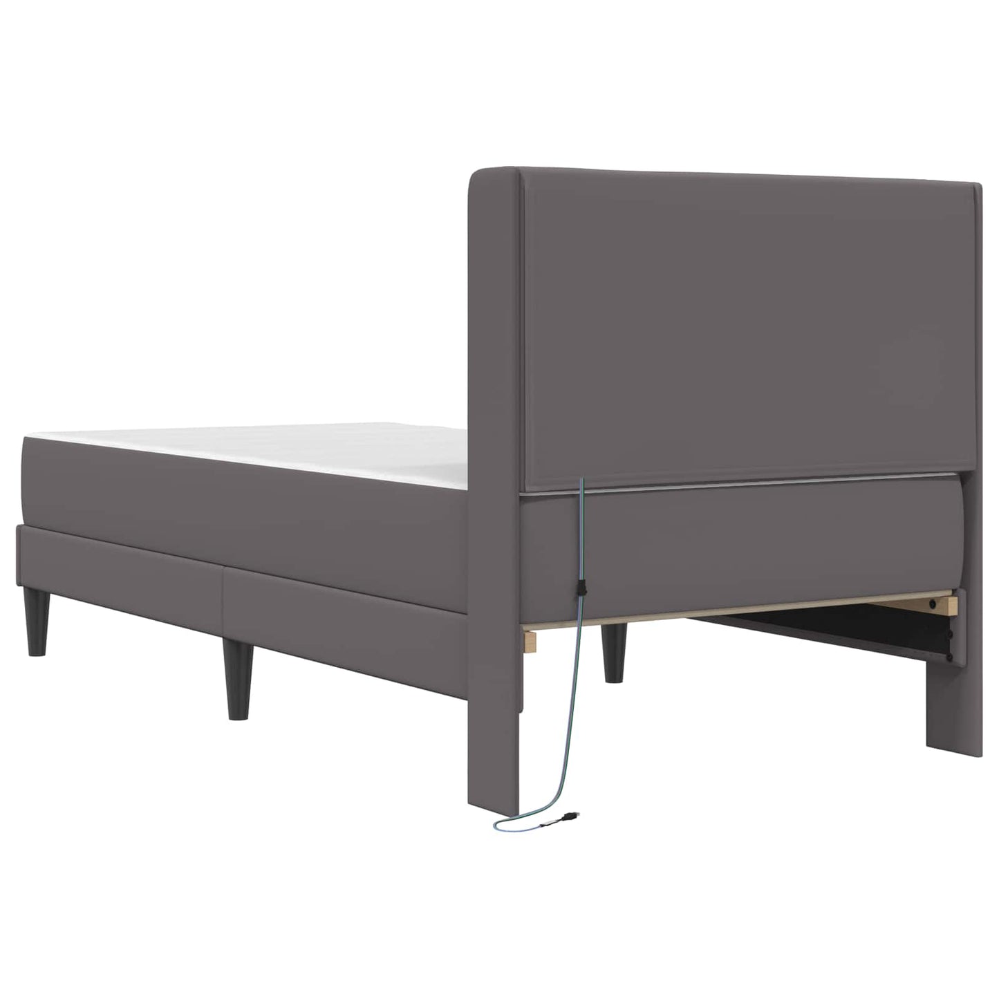 Struttura letto con materasso Grigio 90 x 200 cm Similpelle | homemem39