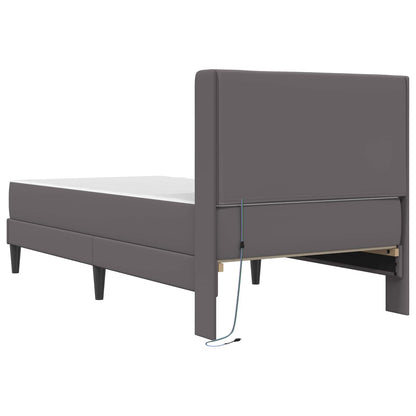 Struttura letto con materasso Grigio 90 x 200 cm Similpelle | homemem39