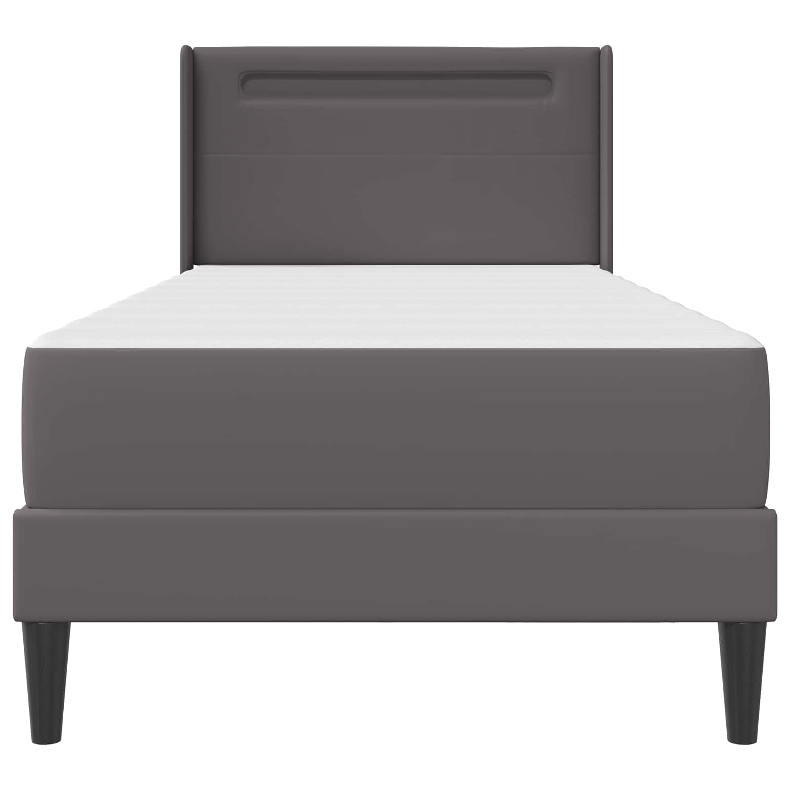 Struttura letto con materasso Grigio 90 x 200 cm Similpelle | homemem39