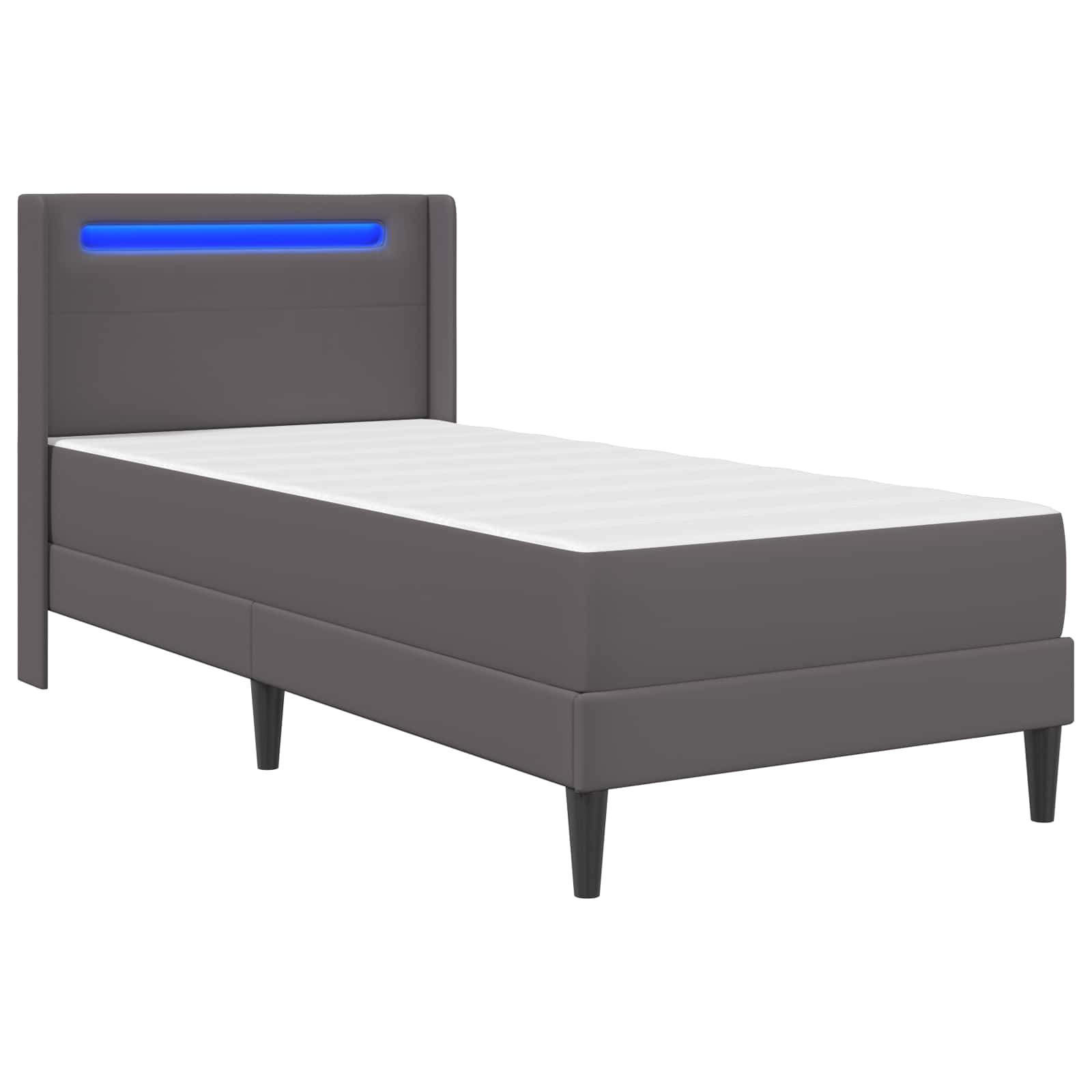 Struttura letto con materasso Grigio 100 x 200 cm Similpelle | homemem39