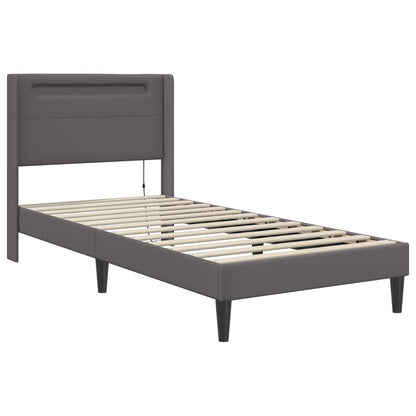 Struttura letto con materasso Grigio 100 x 200 cm Similpelle | homemem39
