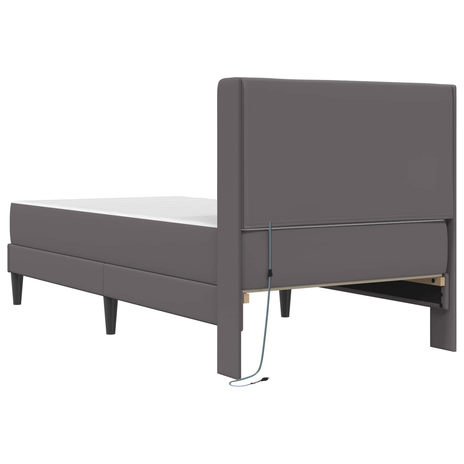 Struttura letto con materasso Grigio 100 x 200 cm Similpelle | homemem39