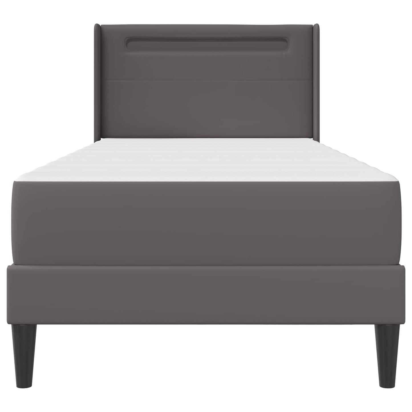 Struttura letto con materasso Grigio 100 x 200 cm Similpelle | homemem39