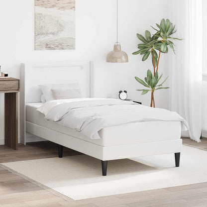 Struttura letto con materasso Bianco 100 x 200 cm Similpelle | homemem39