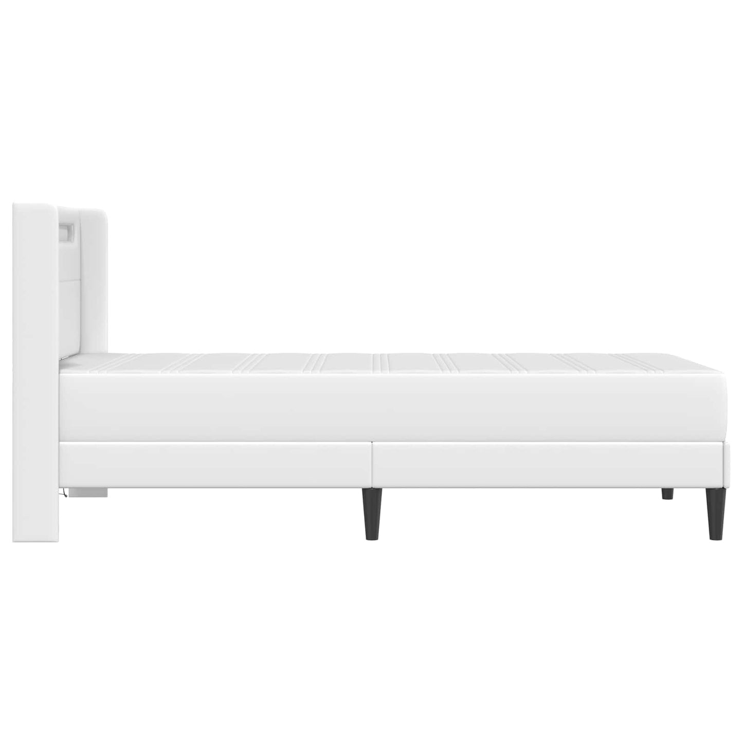Struttura letto con materasso Bianco 100 x 200 cm Similpelle | homemem39