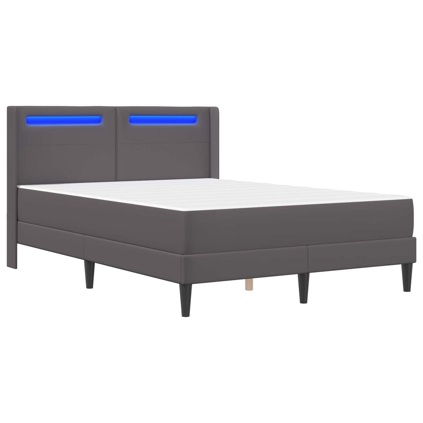 Struttura letto con materasso Grigio 120 x 190 cm Similpelle | homemem39