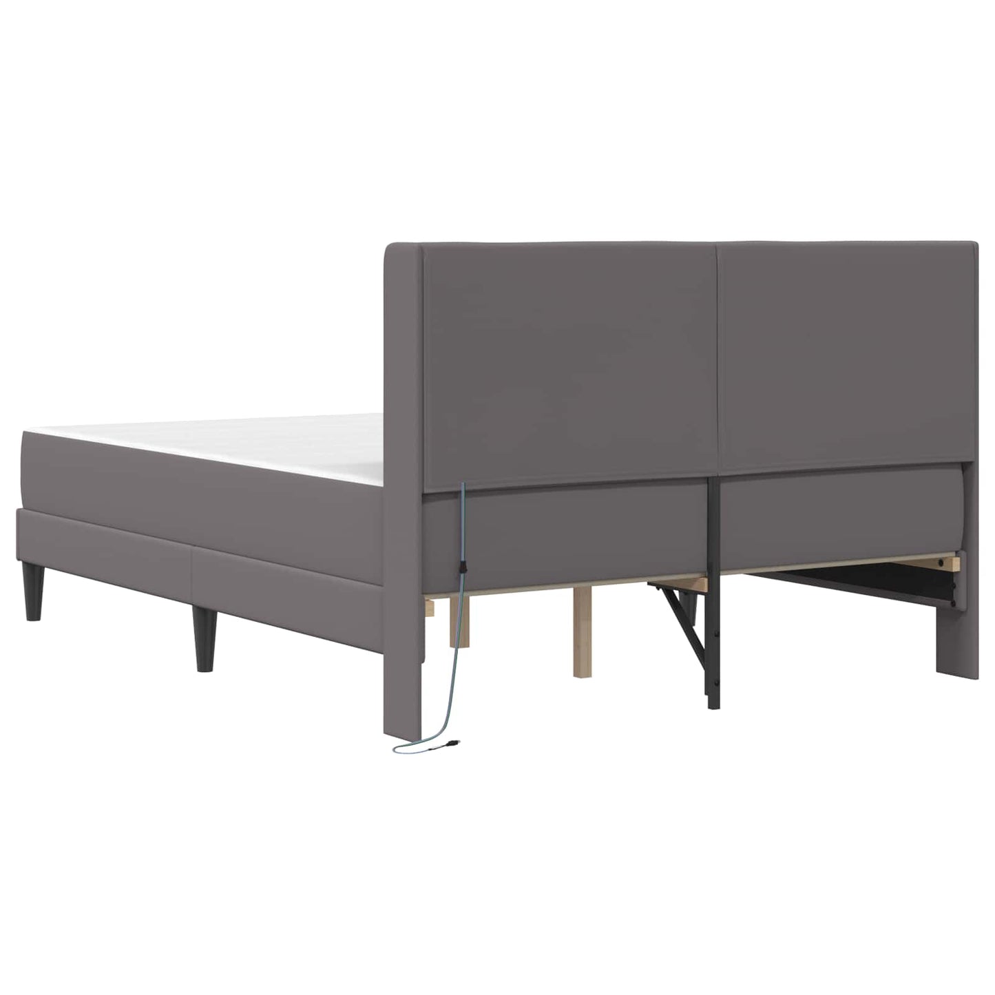 Struttura letto con materasso Grigio 120 x 190 cm Similpelle | homemem39